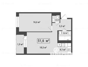 2-к квартира, на длительный срок, 51м2, 16/17 этаж