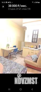 Студия квартира, на длительный срок, 25м2, 7/9 этаж