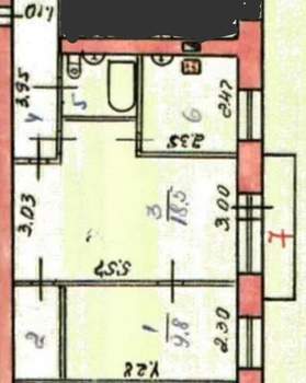 2-к квартира, вторичка, 43м2, 4/5 этаж