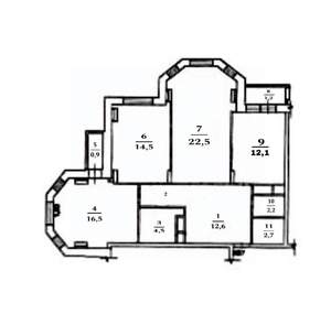 3-к квартира, вторичка, 91м2, 3/15 этаж