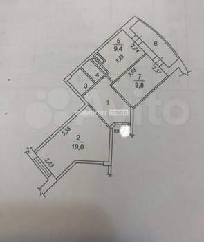 2-к квартира, вторичка, 53м2, 15/17 этаж