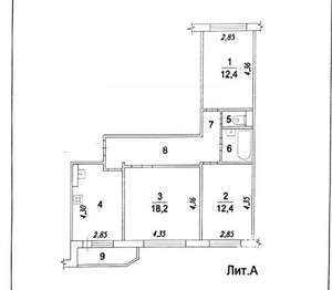 3-к квартира, вторичка, 71м2, 7/10 этаж