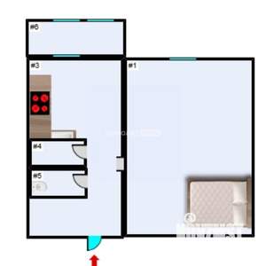 1-к квартира, вторичка, 31м2, 3/5 этаж