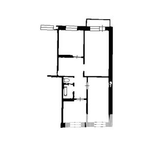 3-к квартира, вторичка, 64м2, 3/5 этаж
