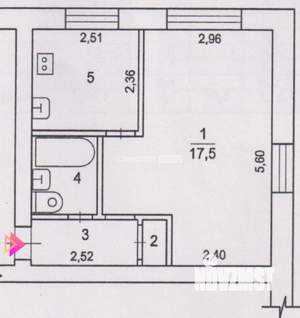 1-к квартира, вторичка, 30м2, 1/5 этаж