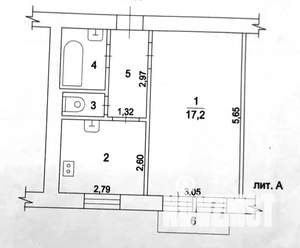 1-к квартира, вторичка, 33м2, 4/4 этаж