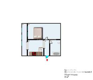 1-к квартира, вторичка, 35м2, 1/9 этаж