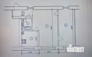 2-к квартира, вторичка, 45м2, 2/5 этаж