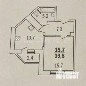1-к квартира, вторичка, 40м2, 3/11 этаж