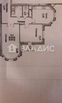 2-к квартира, вторичка, 70м2, 8/15 этаж