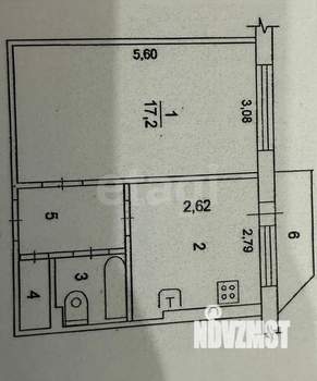 1-к квартира, вторичка, 33м2, 8/9 этаж