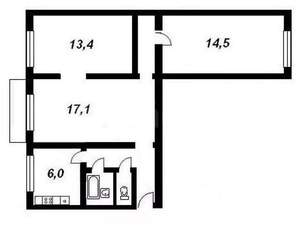 3-к квартира, вторичка, 66м2, 2/5 этаж