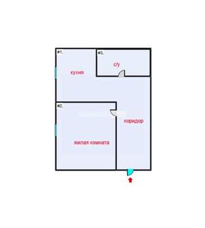 1-к квартира, вторичка, 32м2, 1/5 этаж