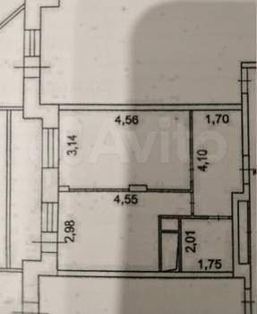 1-к квартира, вторичка, 39м2, 10/10 этаж