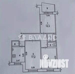 3-к квартира, вторичка, 64м2, 5/10 этаж